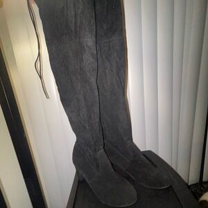 Black Over-the-Knee Women's Heels